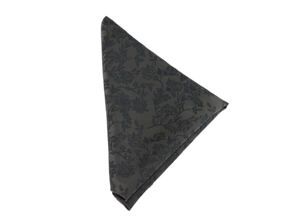 Serviette Noire et Gris Motif