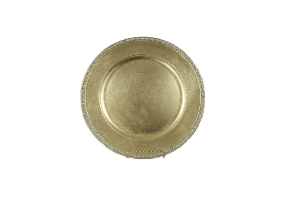 Gold Plastic Charger Plate