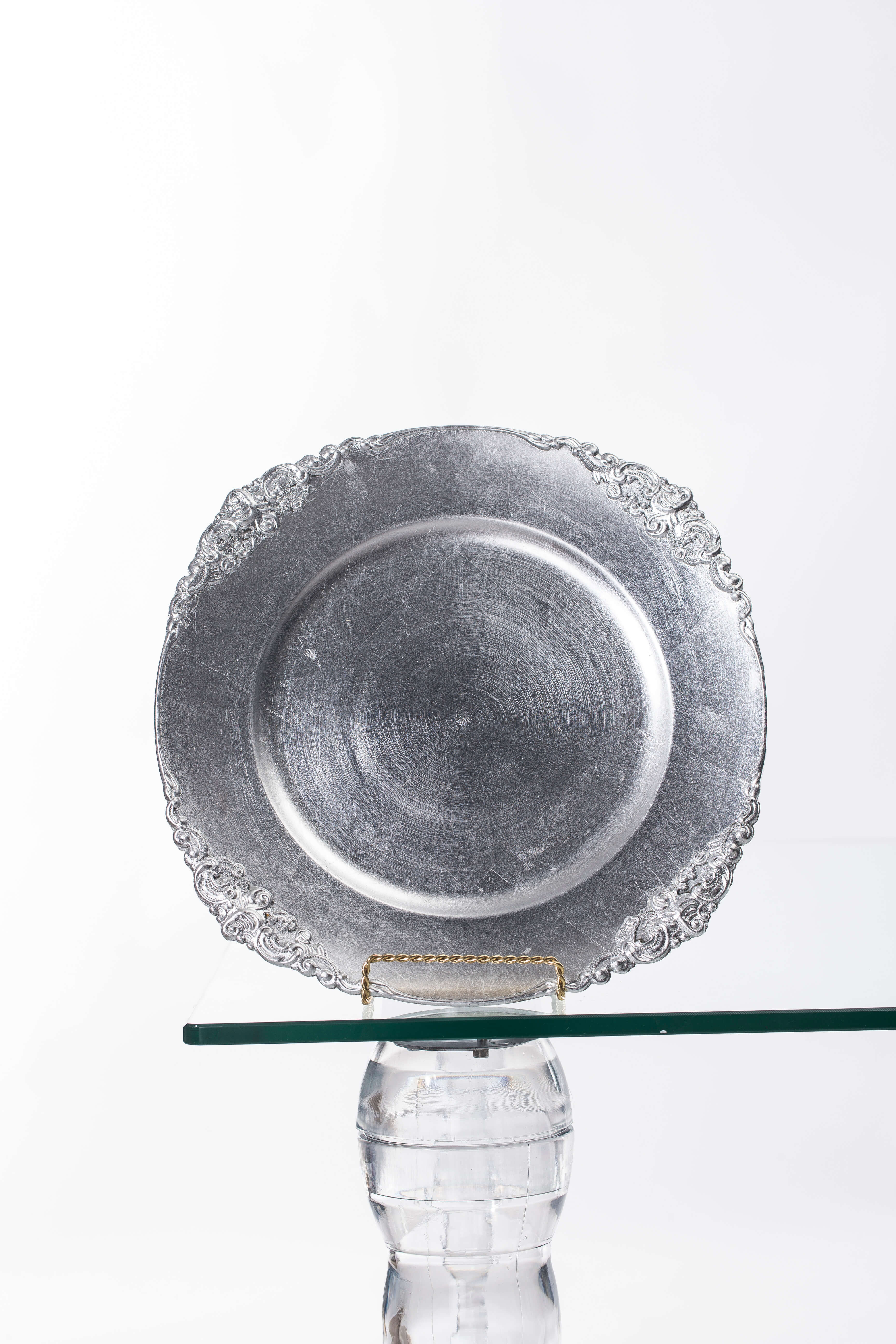 Silver Baroque Charger Plate