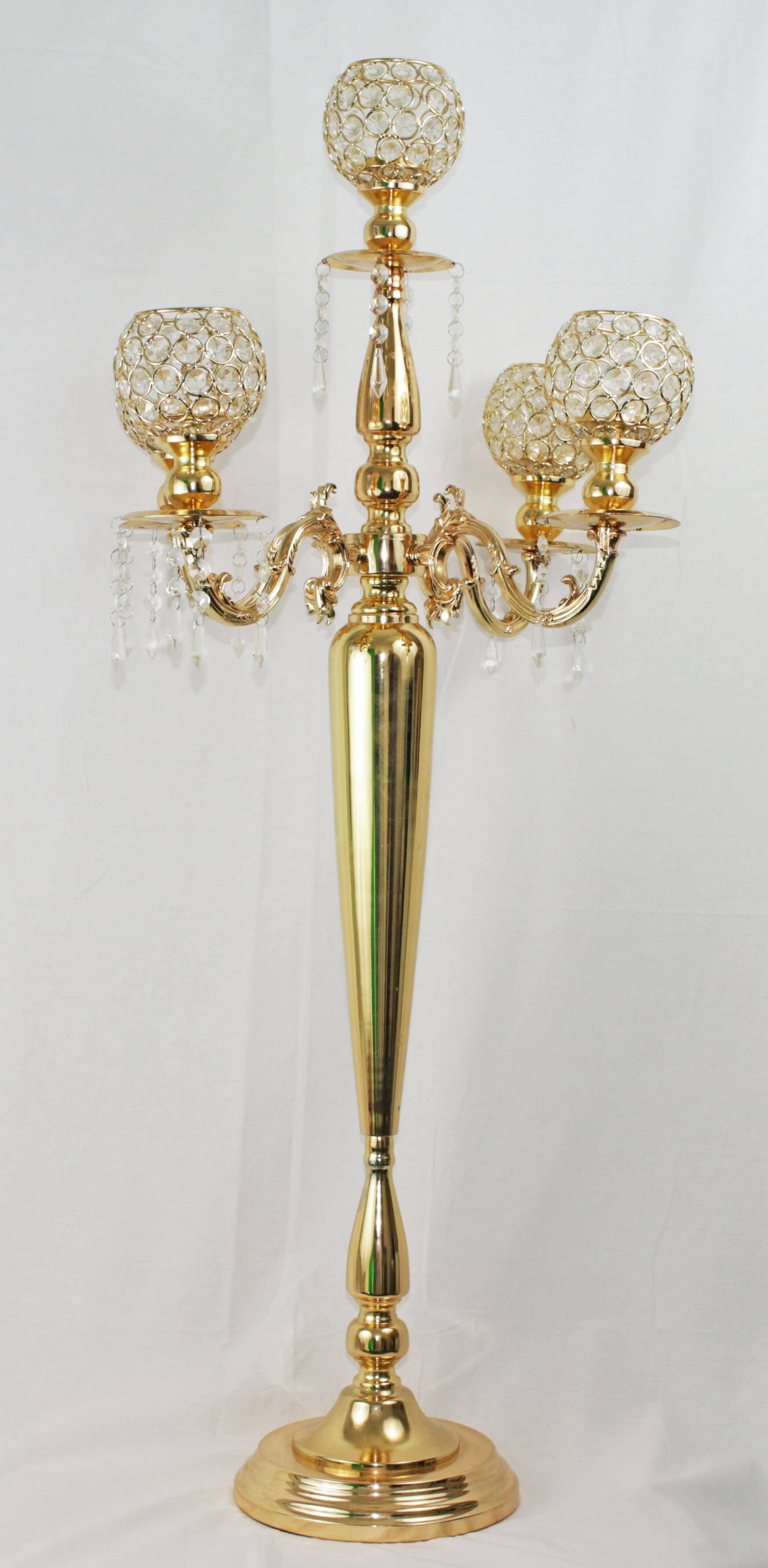 Chandelier Crystaux Or