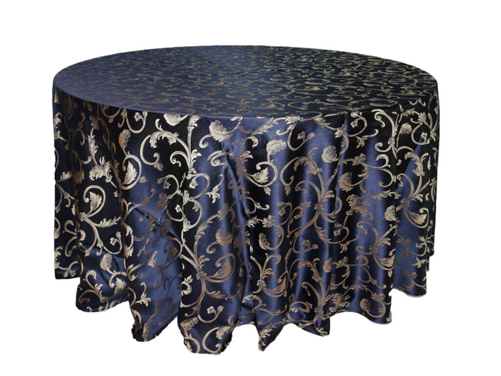 Nappe Bleu Marin et Or Regal
