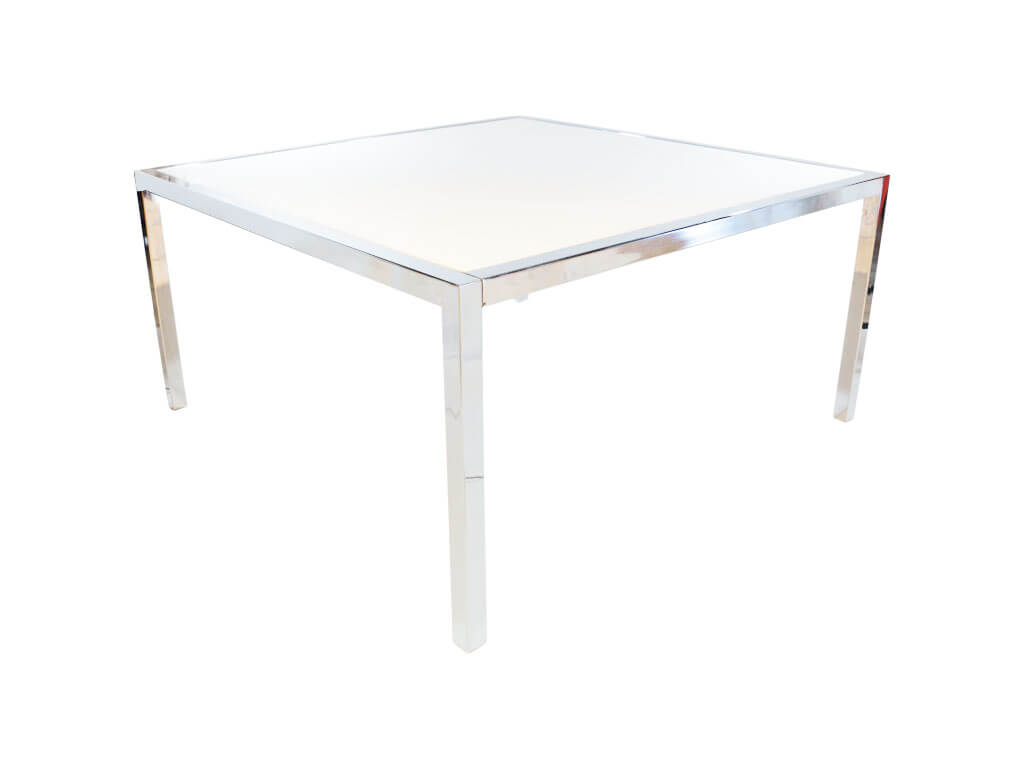 5'x5' Square Chrome / Plexi Table