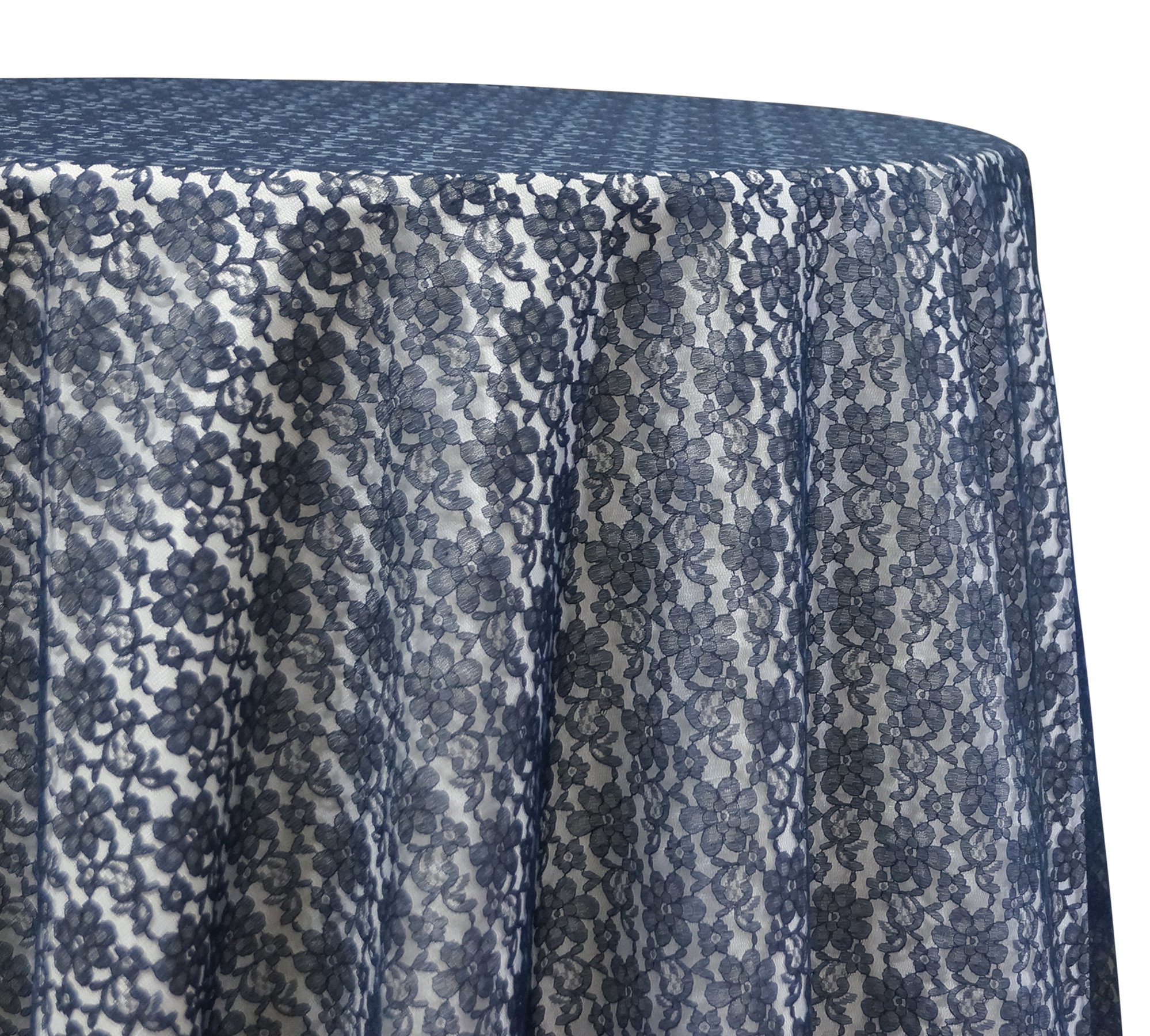 Sur-Nappe Classique Dentelle Bleu Marin