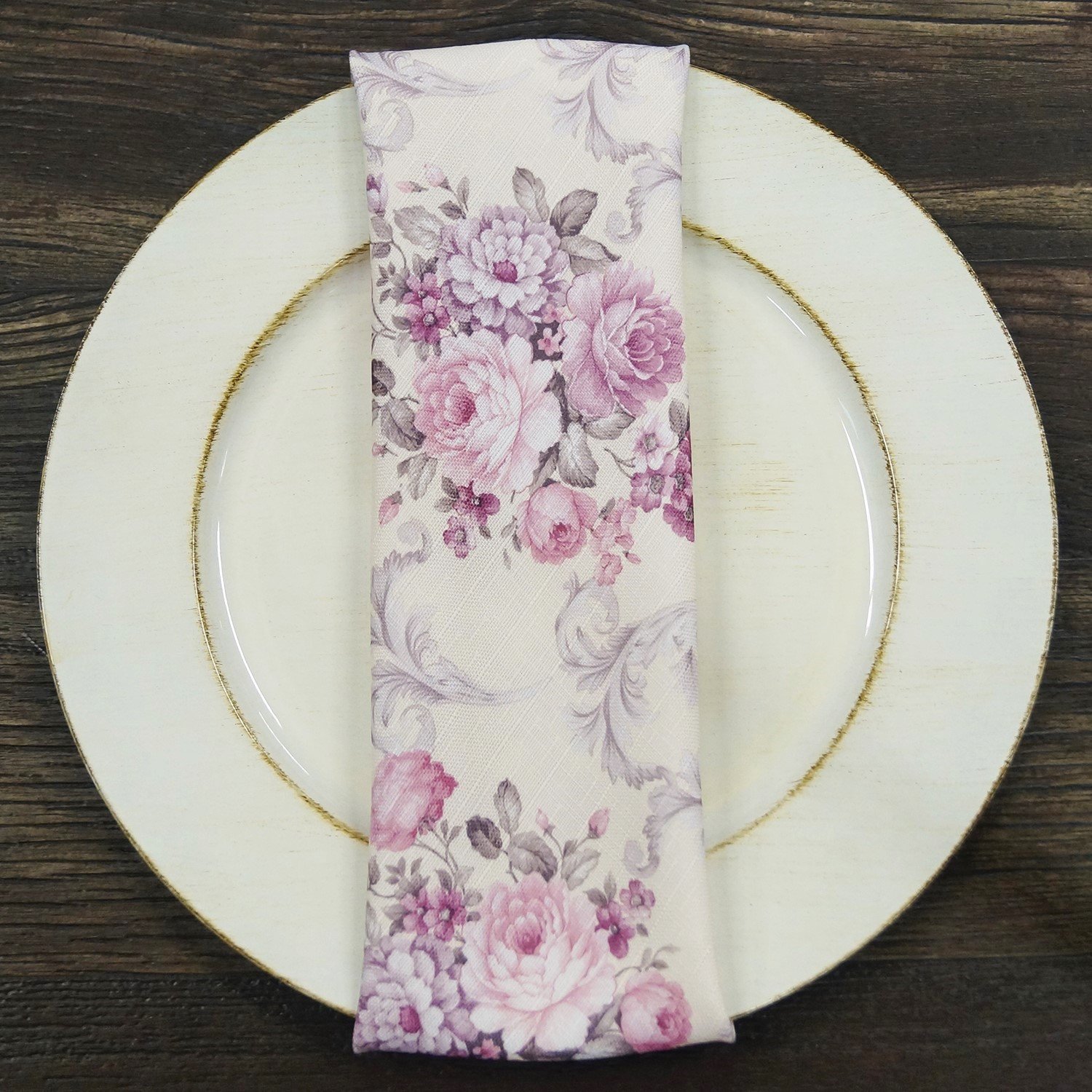 Serviette Francais Motif Floral