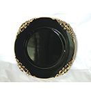 Black Baroque Charger Plate