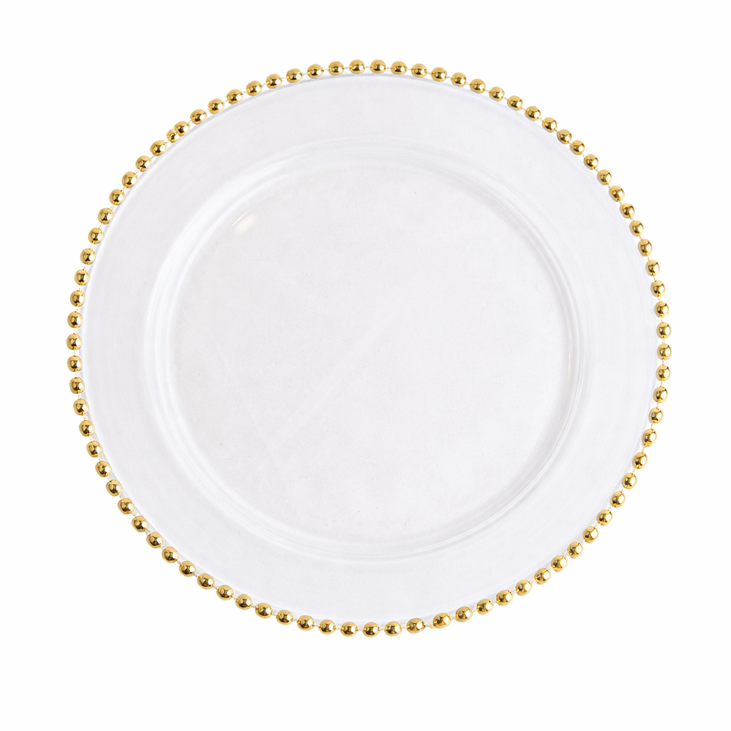 Gold Beaded Charger Plate