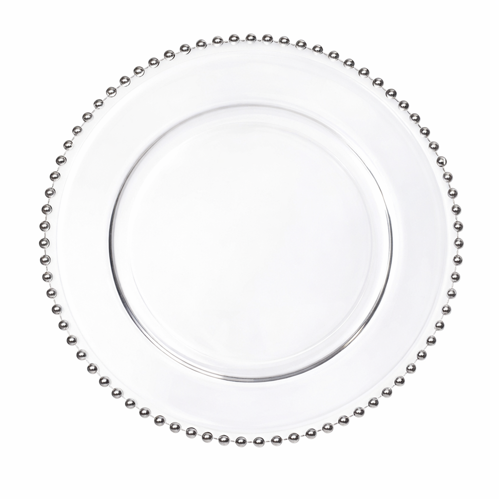 Silver Beaded Charger Plate