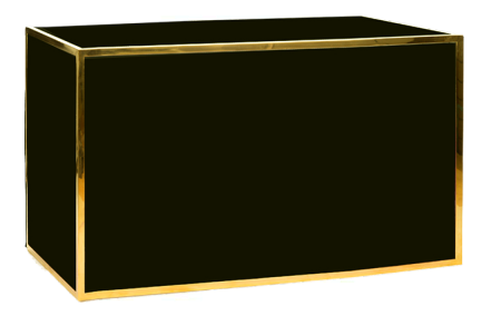 Black Plexi Bar-Gold trim