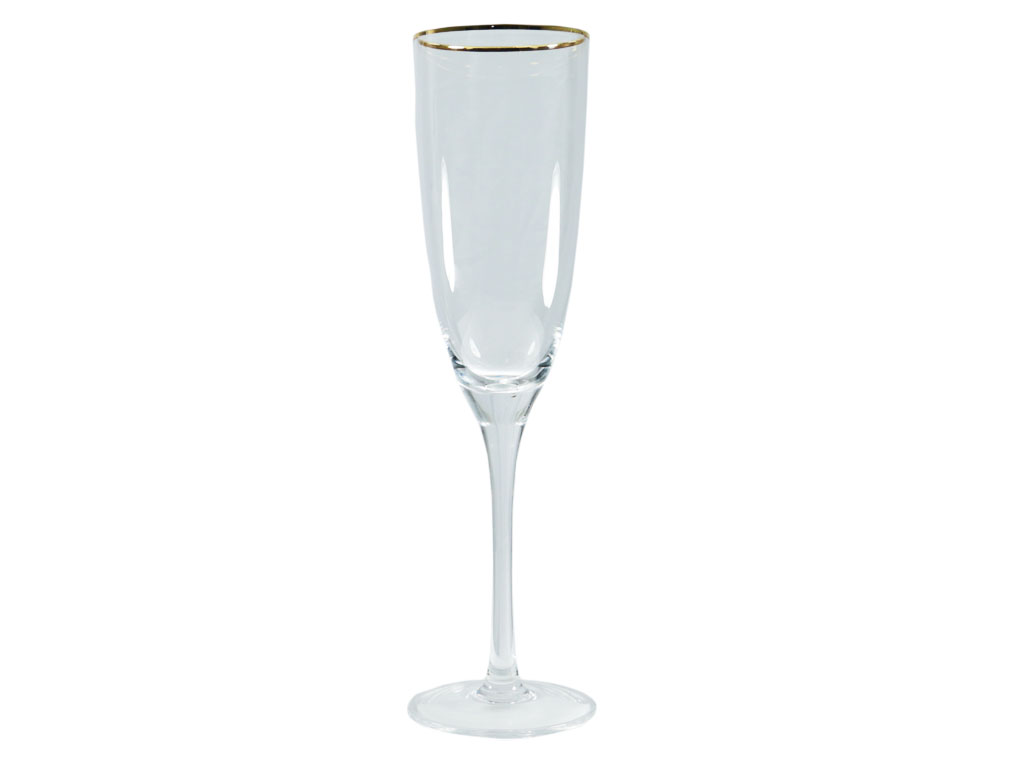 Flûte à champagne bord doré